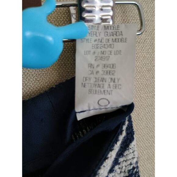 Theory Skirt Womens 4 Blue White Stripe Lyerly Guarda Boucle Flare Preppy Skirt - Picture 5 of 6